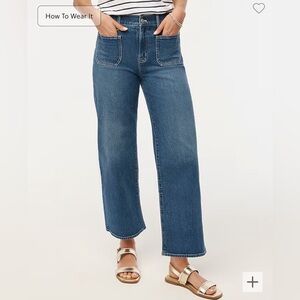 J Crew Wide-leg patch-pocket full-length jean